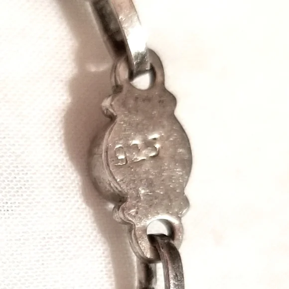 Native American Natural Red Coral Sterling Link Vintage Bracelet - Picture 3 of 8